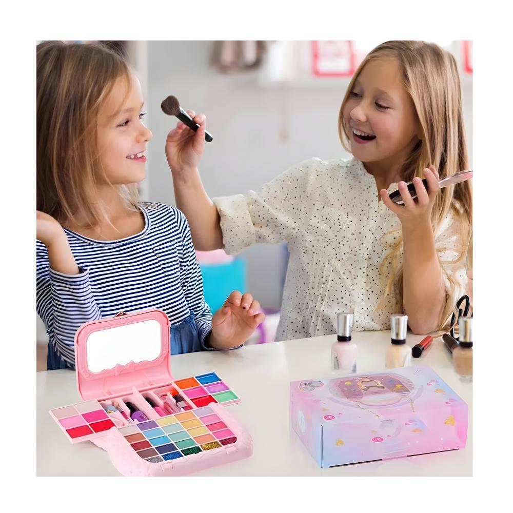 Kit De Maquillaje Creativo Para Niñas Lavable No Tóxico Bolso img #5