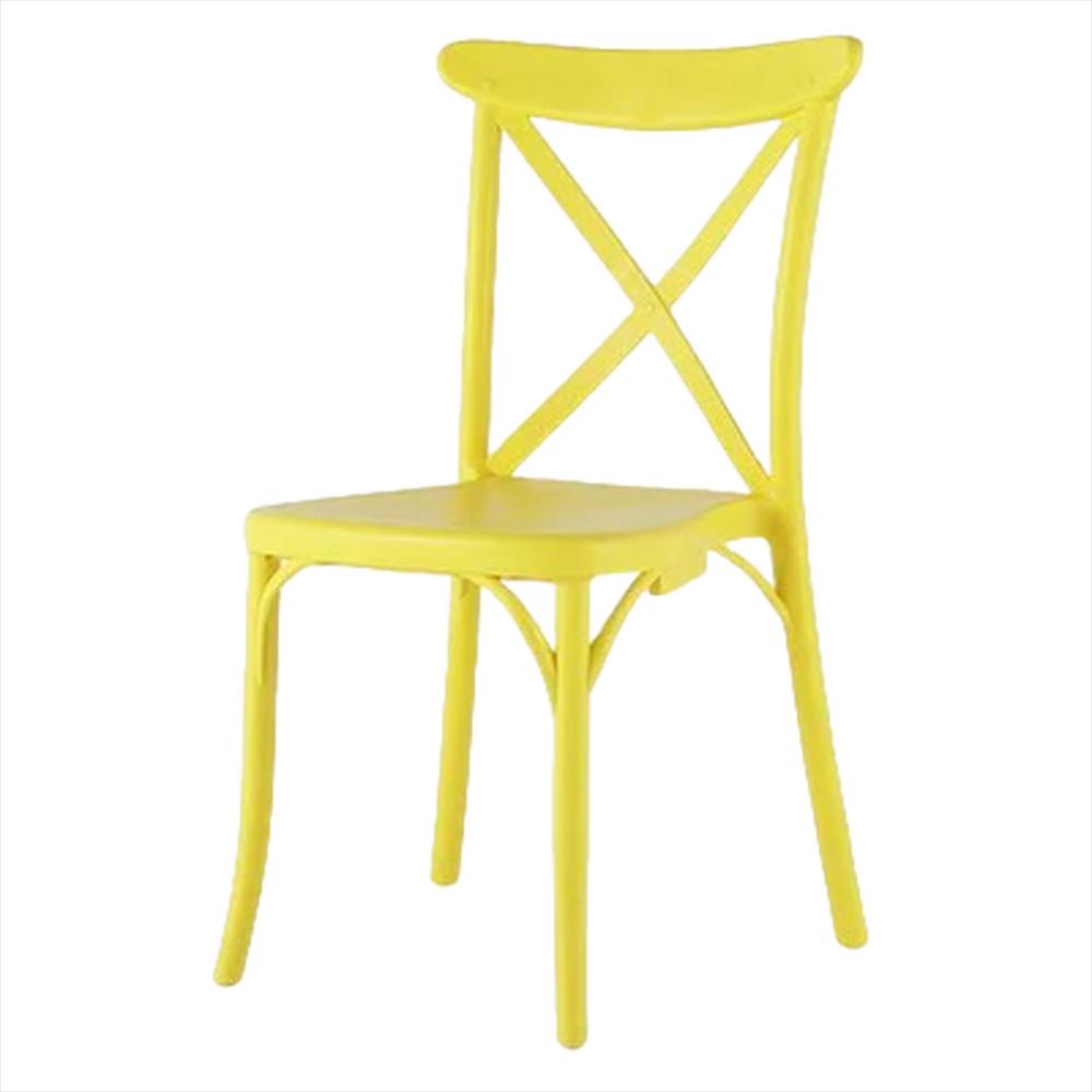 Silla Crossback Pp Para Niños, Color Amarillo img #1
