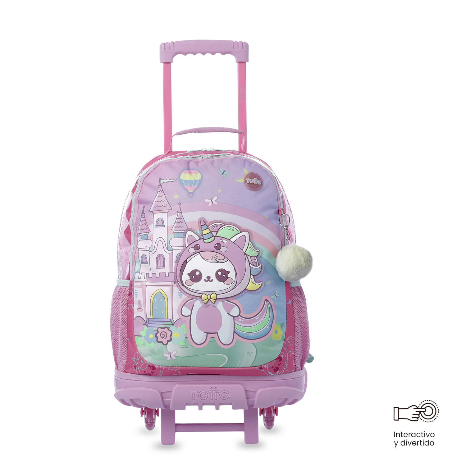 Maleta para Niña con ruedas Magic Spark Grande Rosado