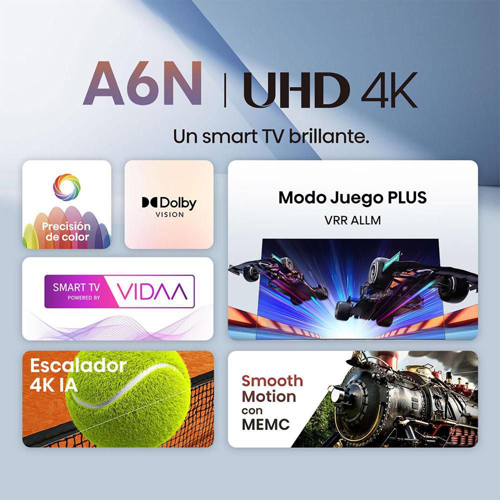 Televisor HISENSE 58 pulgadas LED Uhd4K Smart TV 58A6N img #3
