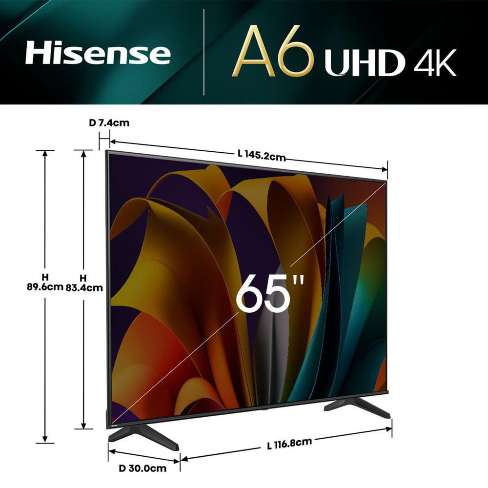 Televisor HISENSE 65 pulgadas LED Uhd4K Smart TV 65A6N img #3