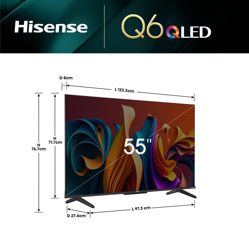 Televisor HISENSE 55 pulgadas QLED Uhd4K Smart TV 55Q6N img #4