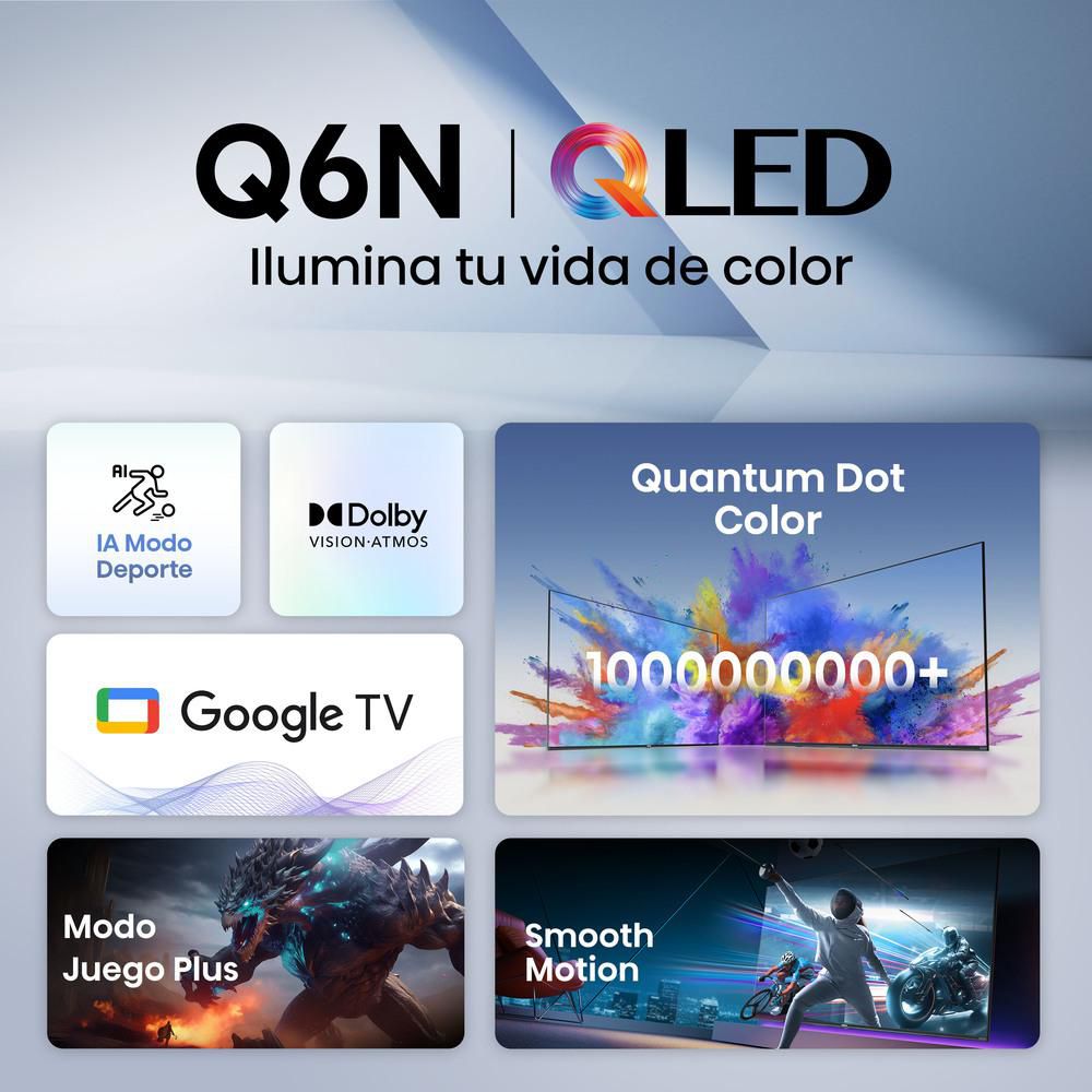 Televisor HISENSE 65 pulgadas QLED Uhd4K Smart TV 65Q6N img #3