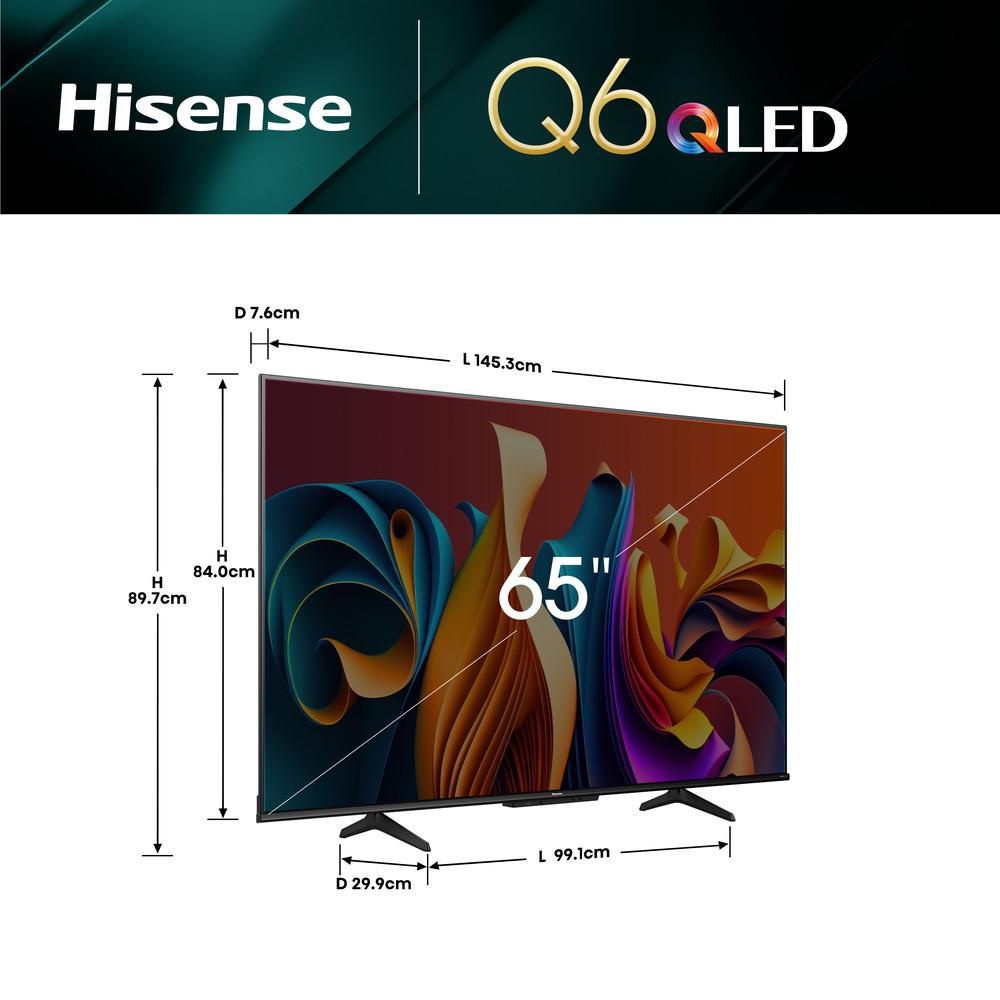 Televisor HISENSE 65 pulgadas QLED Uhd4K Smart TV 65Q6N img #4