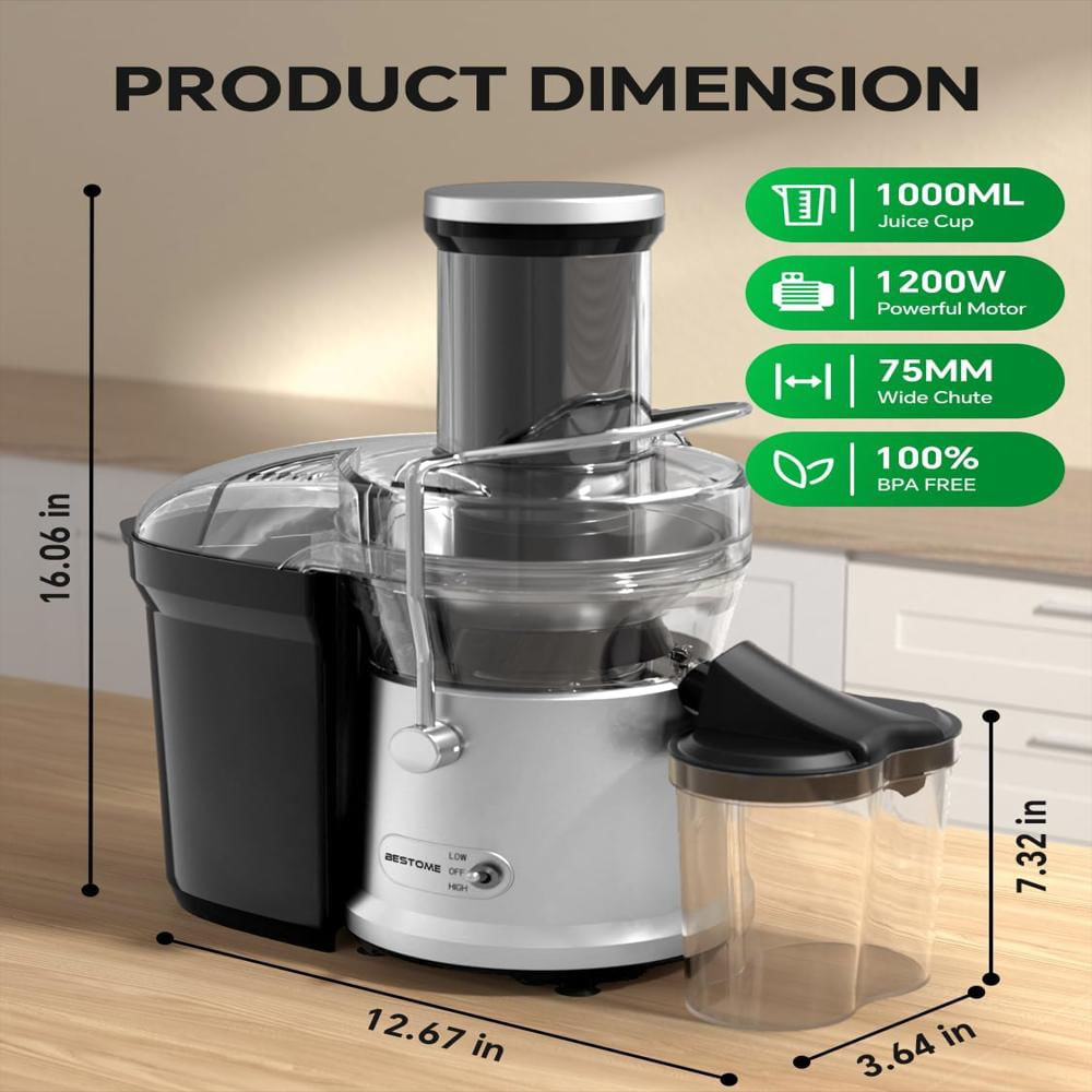Extractor De Frutas Y Verduras Ptente 1200 Watts Bestome img #5
