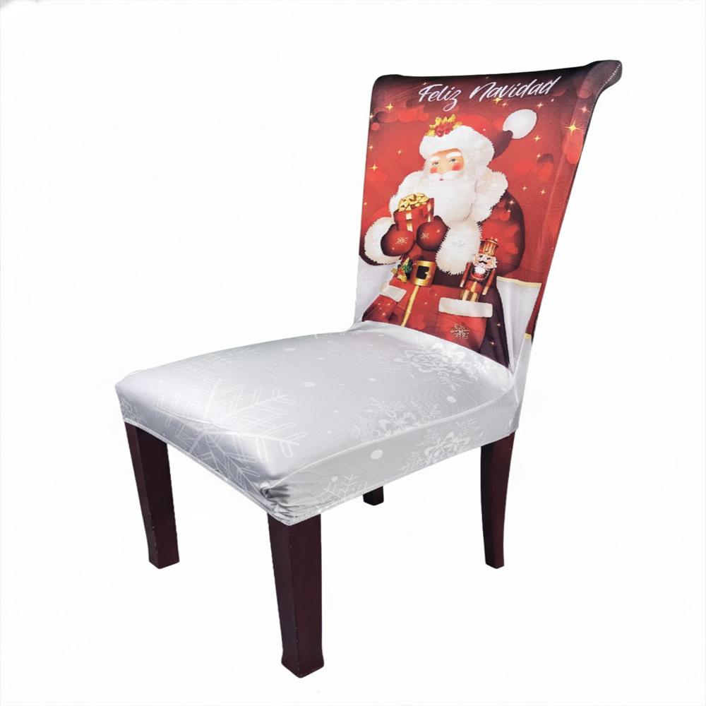 Set X6 Fundas Y Mantel Navideño Diseño Papa Noel img #1
