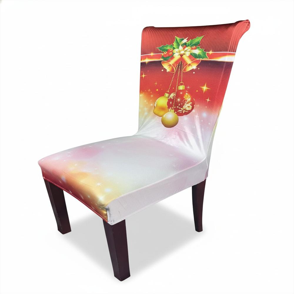 Set X6 Fundas Navideñas Campanas Con Mantel Comedor img #1