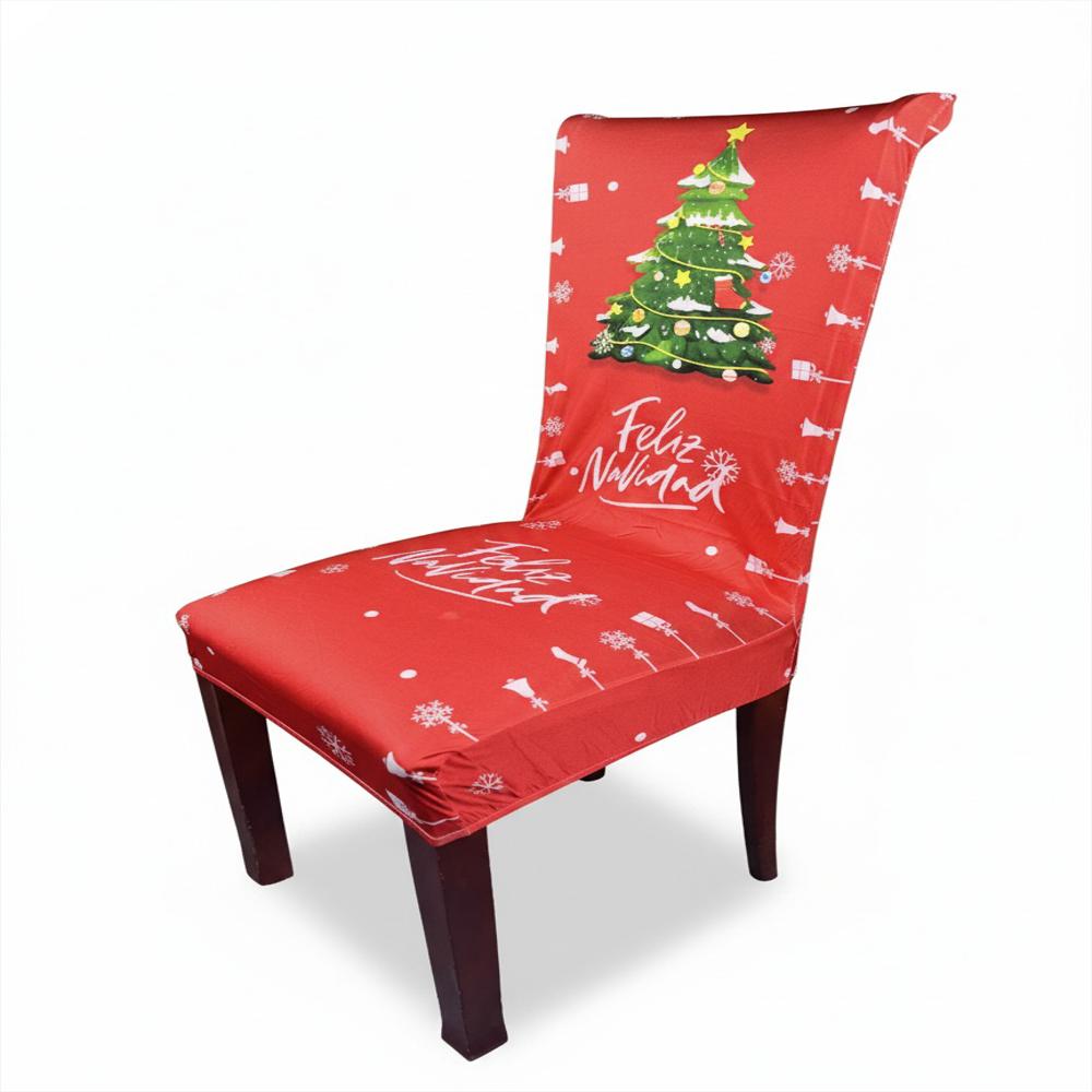 Set X6 Fundas Navideñas Árbol De Navidad Con Mantel img #1