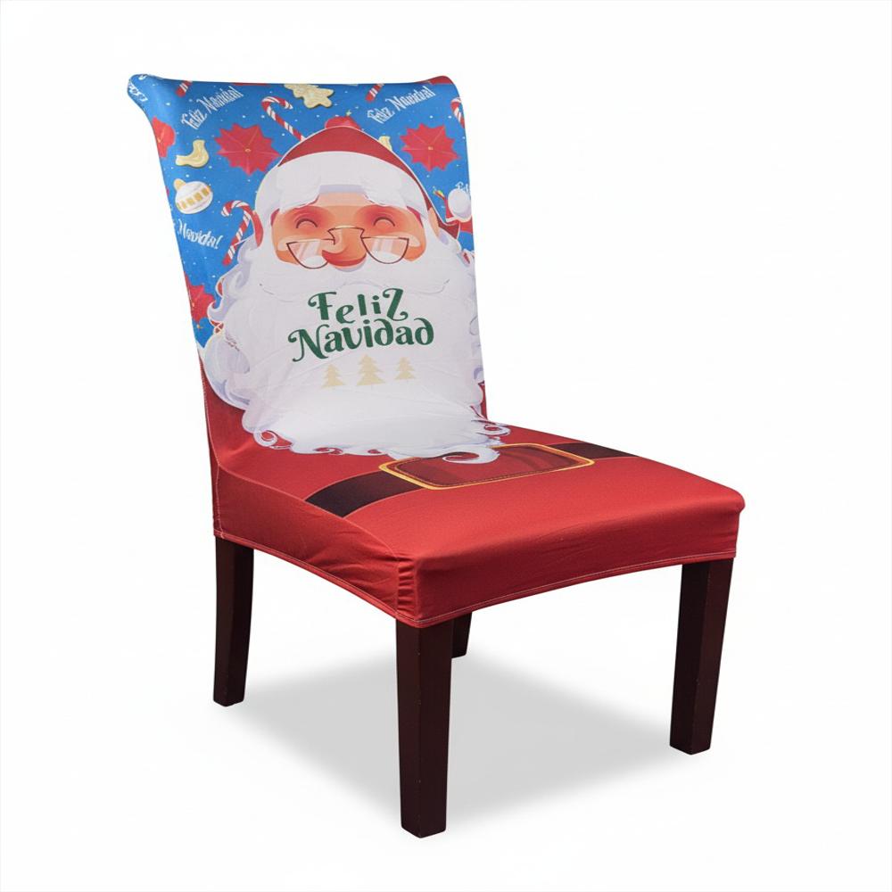 Set X6 Fundas Y Mantel Navideño Feliz Navidad img #1