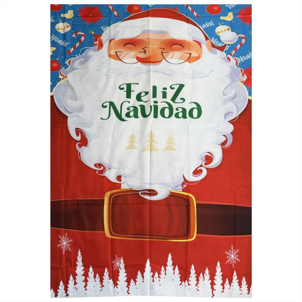 Set X6 Fundas Y Mantel Navideño Feliz Navidad img #3