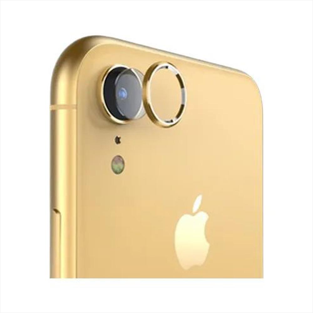 Protector Camara Con Lente Dorado Para Iphone Xr img #1