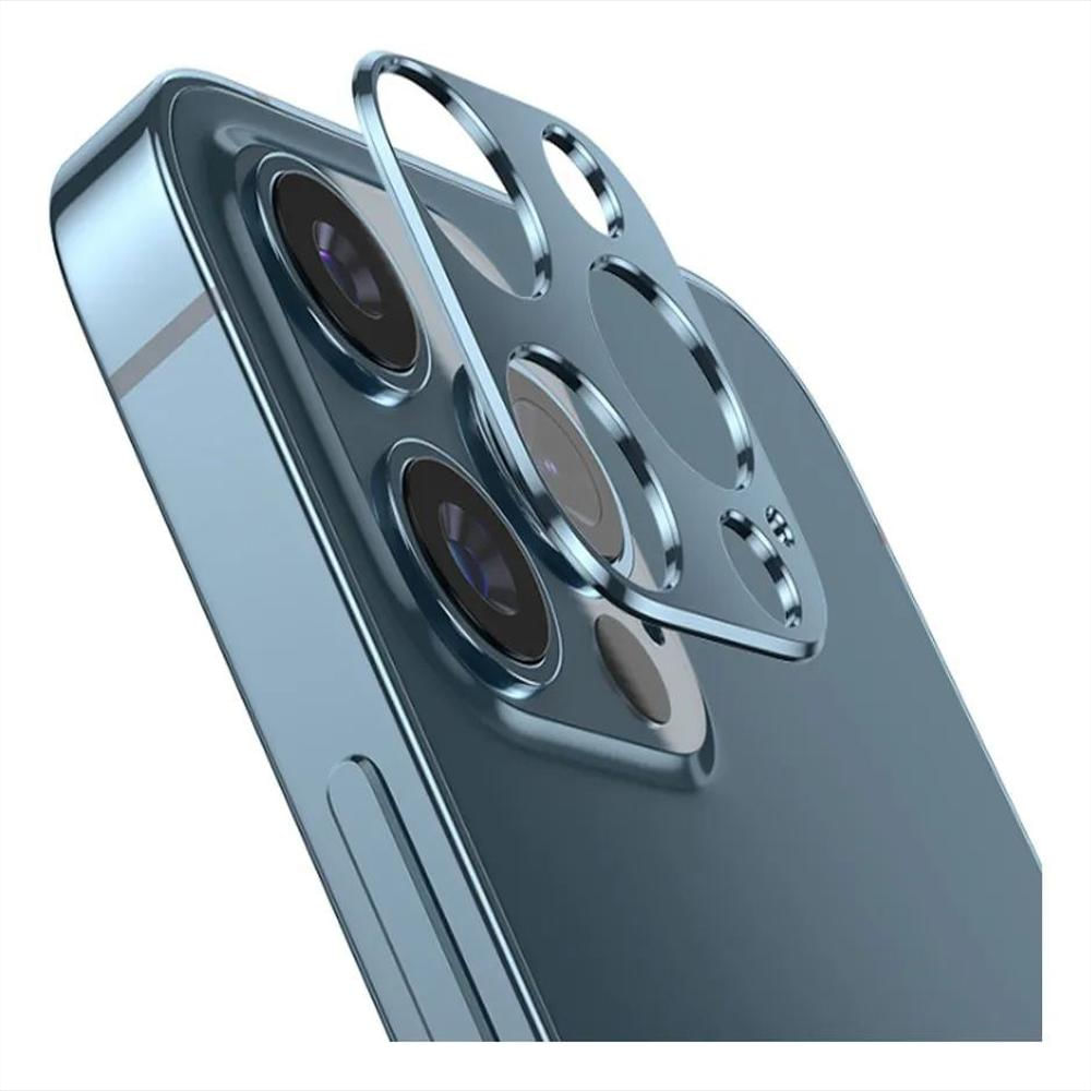 Protector Camara En Aluminio Azul Para Iphone 12 Pro Max img #1