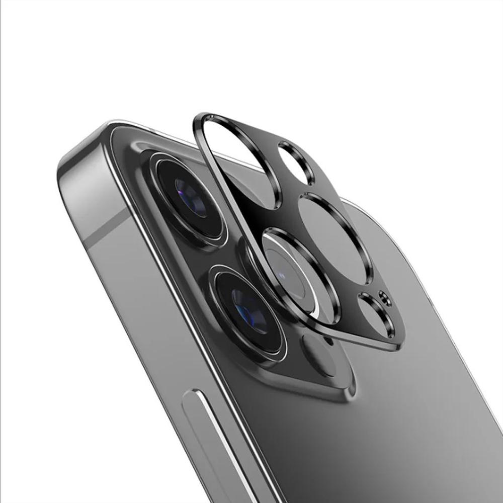 Protector Camara En Aluminio Negro Para Iphone 12 Pro Max img #1