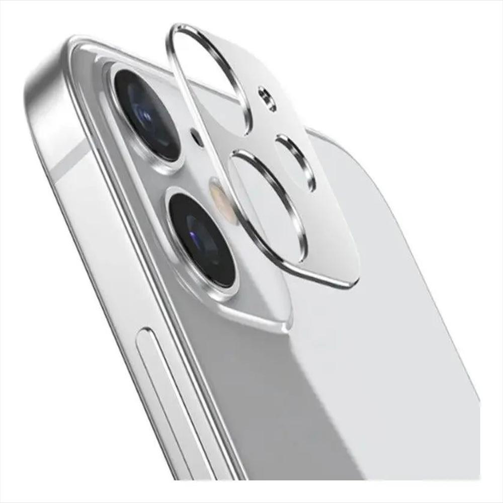 Protector Camara En Aluminio Plateado Para Iphone 12 Mini img #1