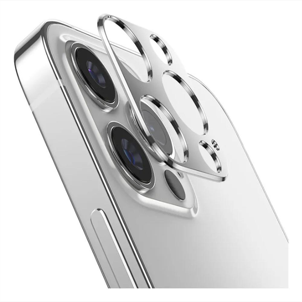 Protector Camara En Aluminio Plateado Para Iphone 12 Pro img #1