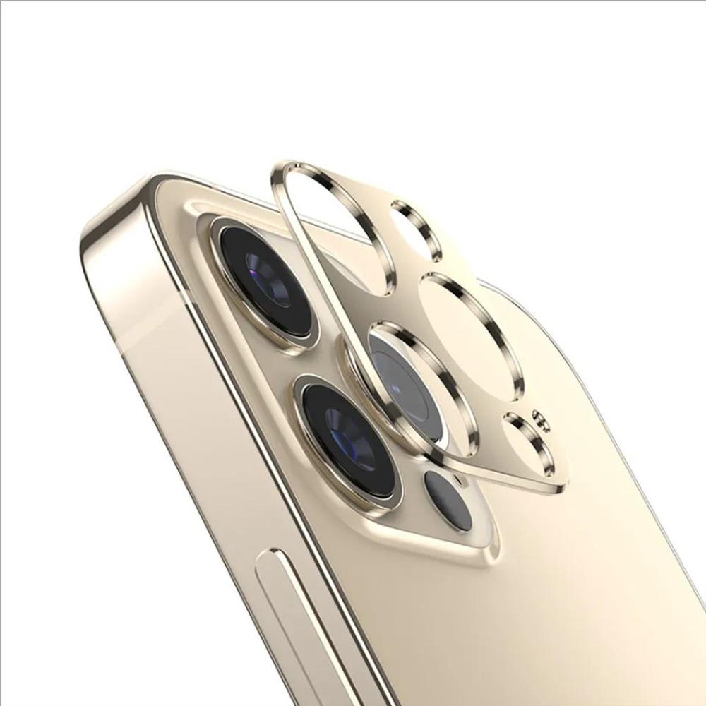 Protector Camara En Aluminio Dorado Para Iphone 12 Pro Max img #1