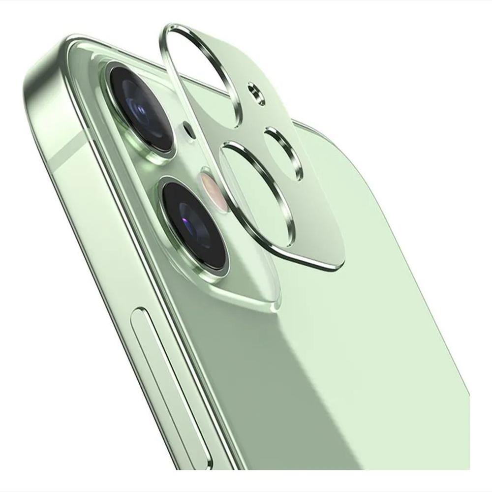 Protector Camara En Aluminio Verde Claro Para Iphone 12 Mini img #1