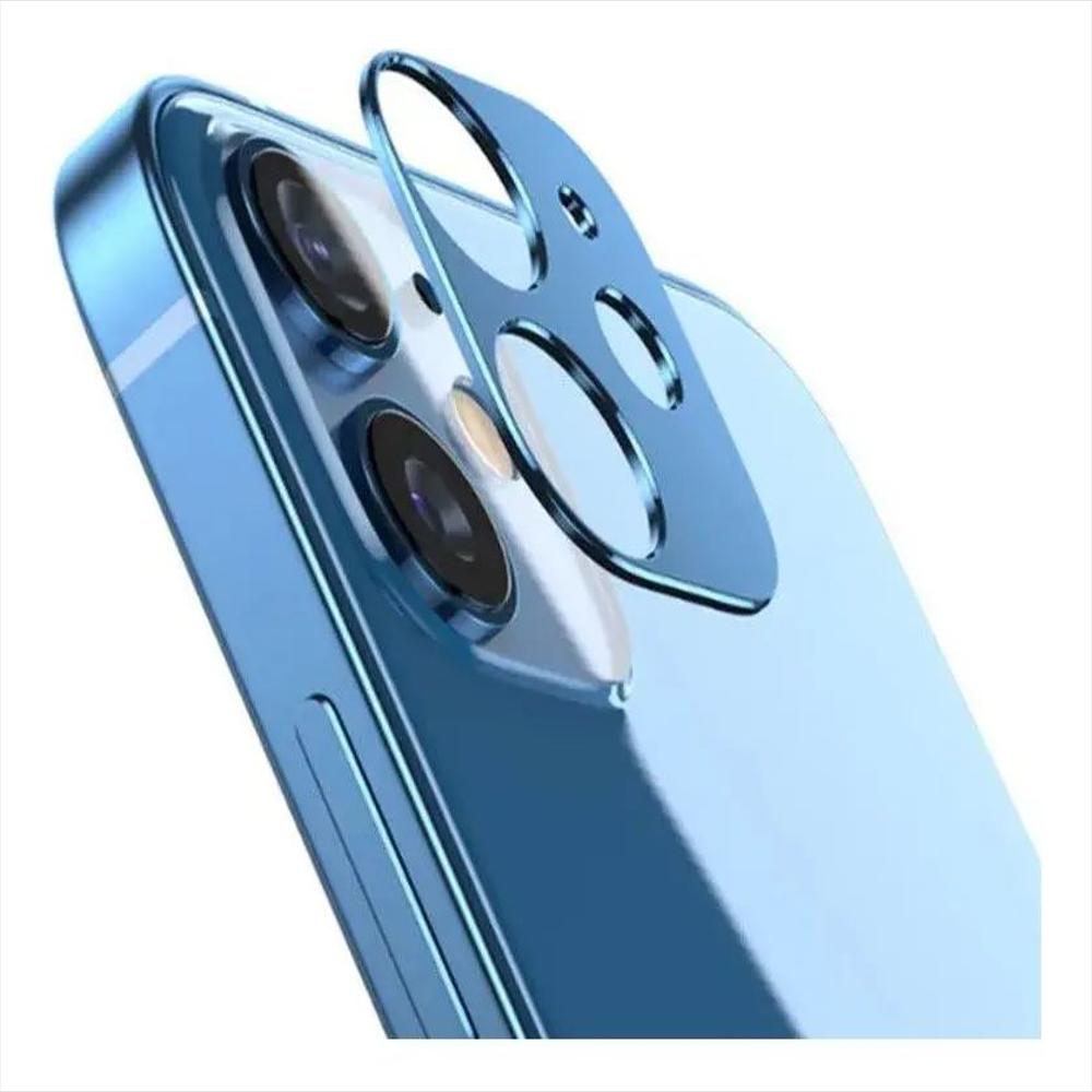 Protector Camara En Aluminio Azul Para Iphone 12 Mini img #1