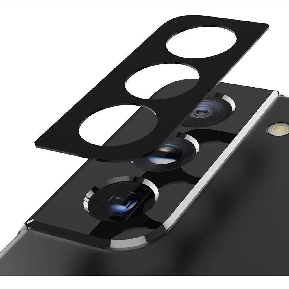 Protector Camara En Aluminio Negro Para Samsung Galaxy S21 Plus img #1