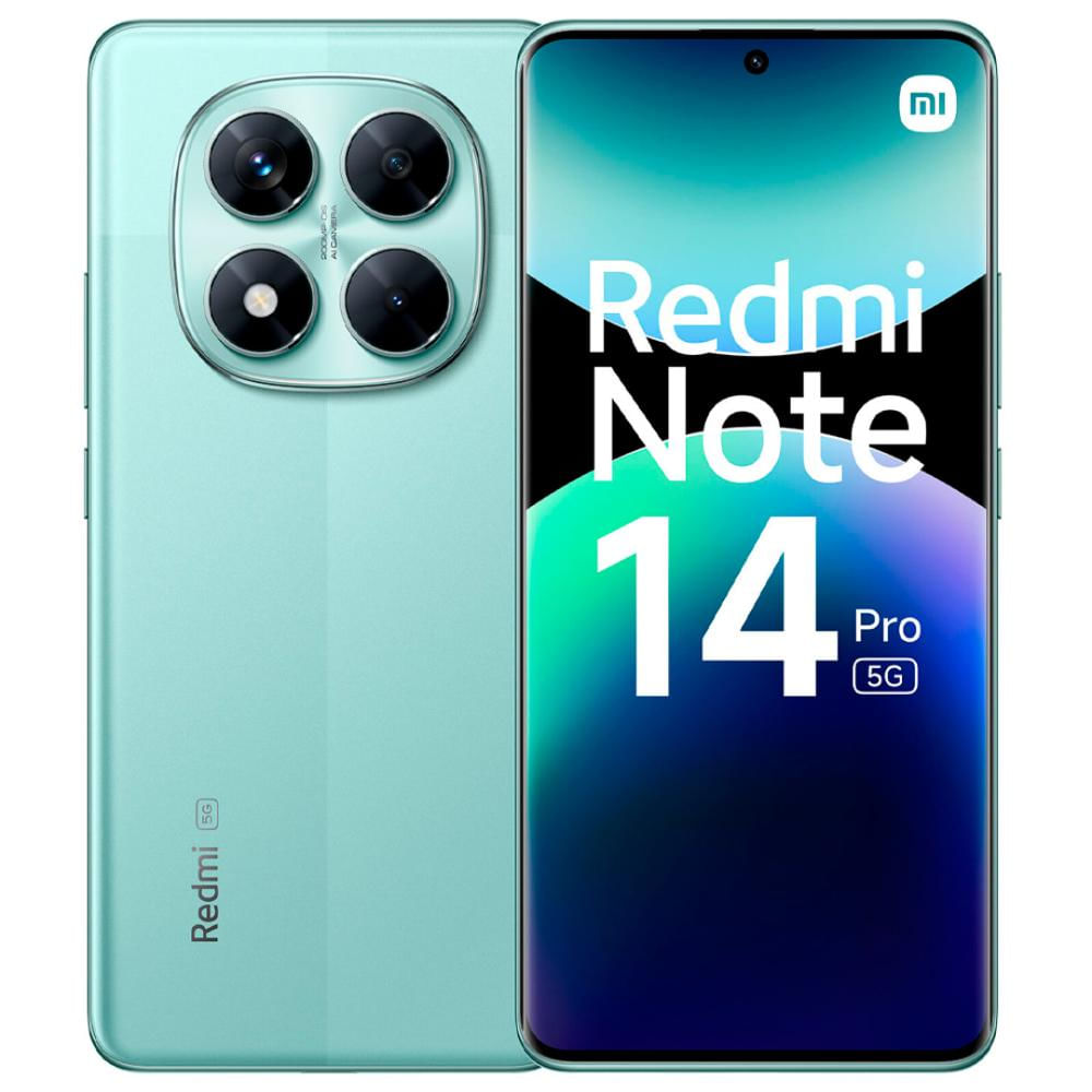 Celular Xiaomi Redmi Note 14 Pro 5G 256Gb Ram 8Gb Verde Coral + Reloj 5 Active img #3