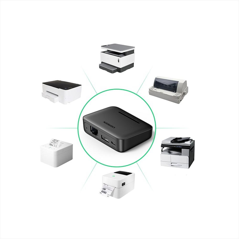 Adaptador Switch Compartir Impresora De Red Rj45 Usb 2.0 img #3