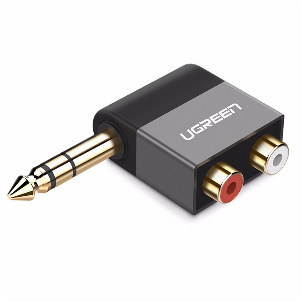 Adaptador Ugreen De 6,35Mm Macho A 2 Rca Hembra Sonido Audio img #1