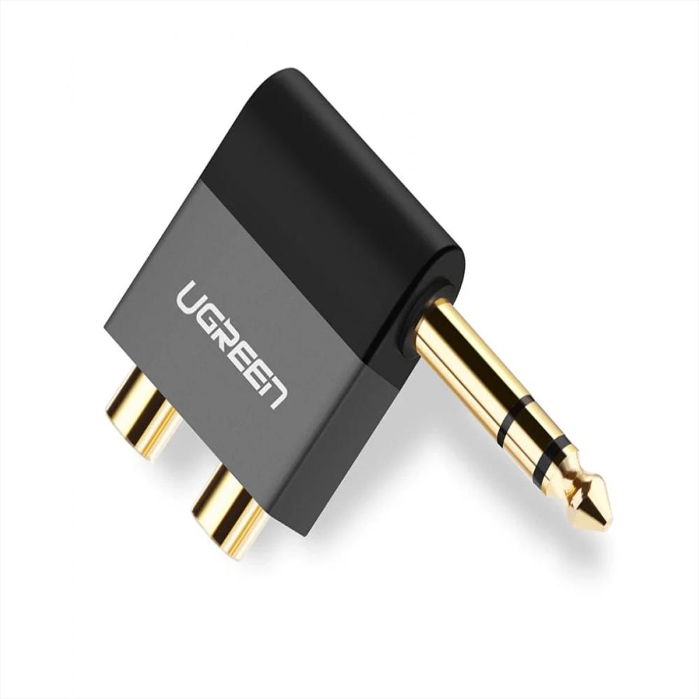 Adaptador Ugreen De 6,35Mm Macho A 2 Rca Hembra Sonido Audio img #2