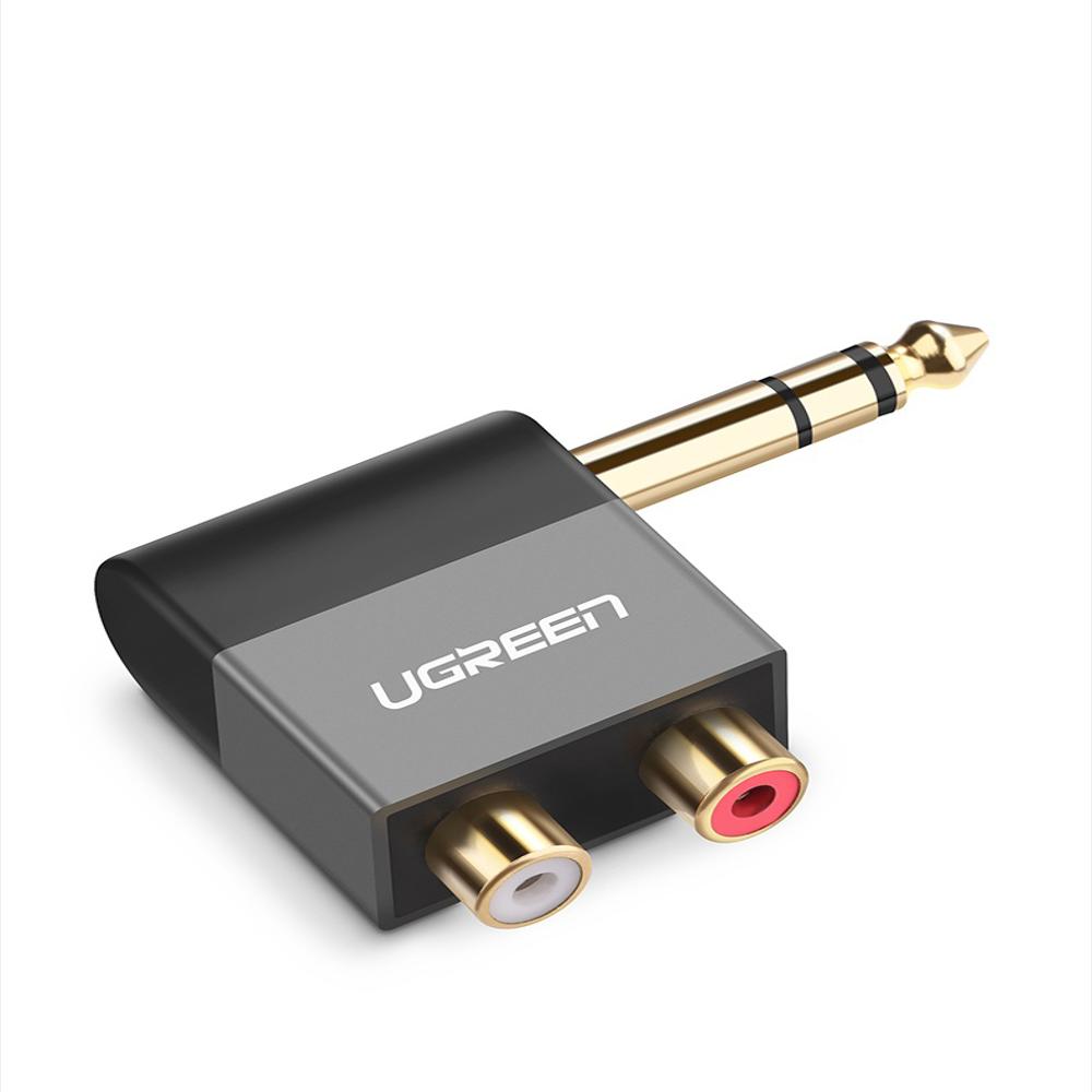 Adaptador Ugreen De 6,35Mm Macho A 2 Rca Hembra Sonido Audio img #3