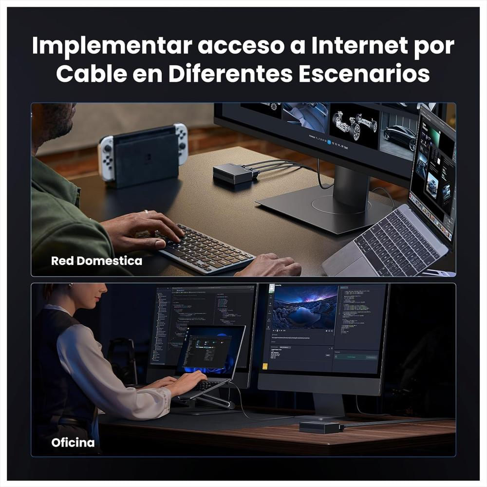 Switch De Escritorio 5 Puertos Gigabit Divisor Ethernet Rj45 img #4
