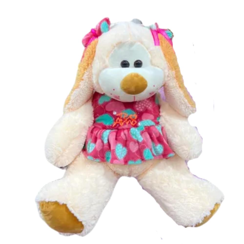 Perrita De Peluche Con Vestidito Grande 90Cms Perfumada Antialérgico Suave img #1