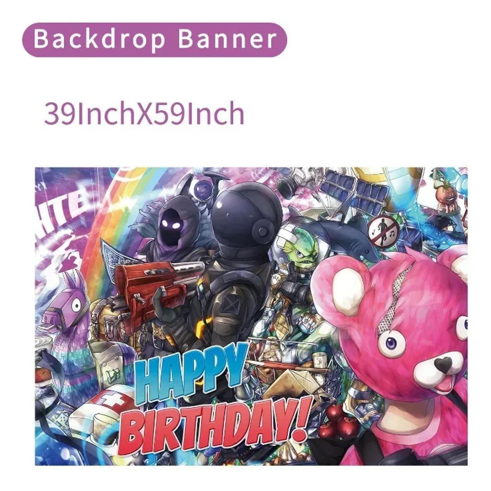 Set Decoración Fortnite 40 Piezas Cumpleaños Fondo Globos img #2
