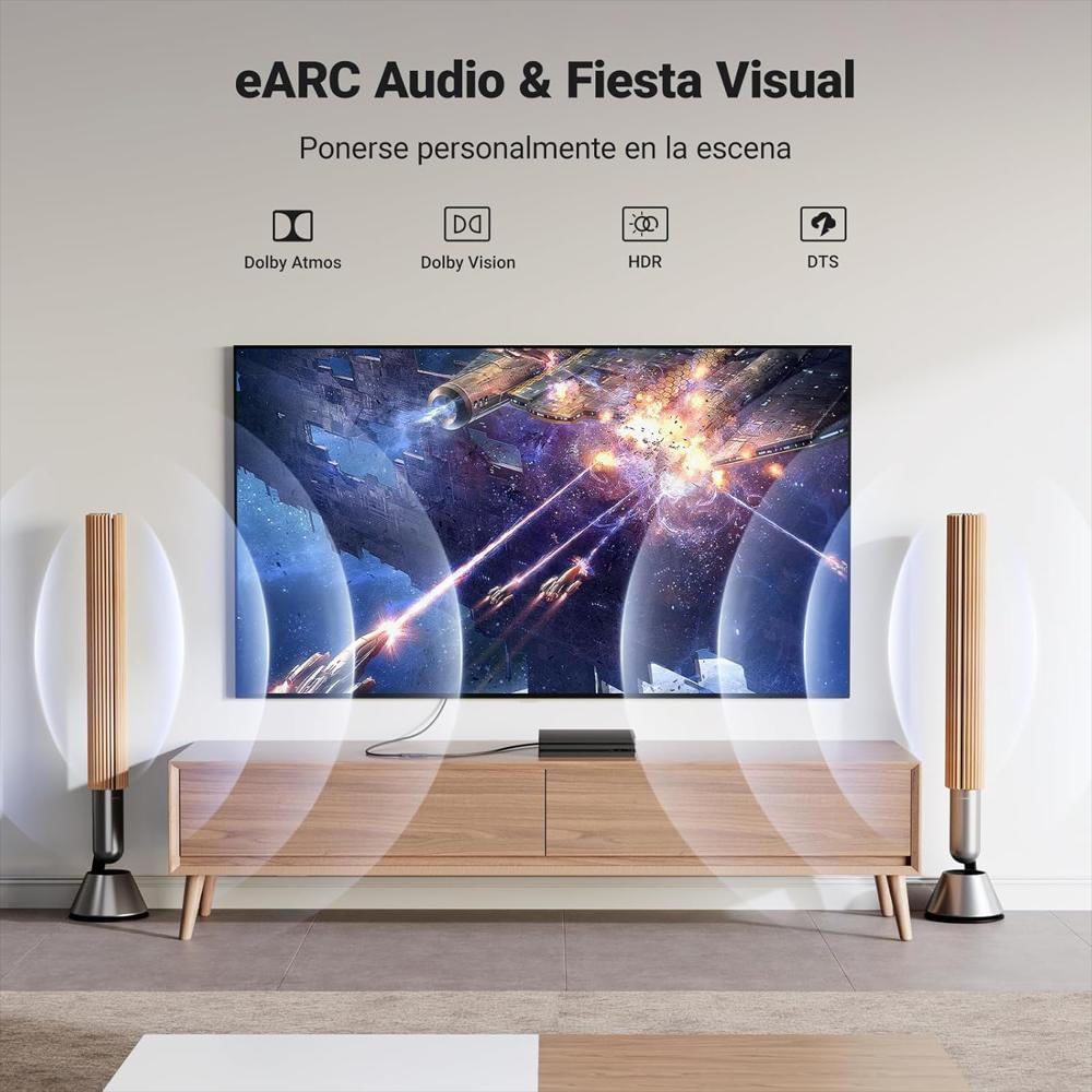 Adaptador Cables Hdmi 2.1 8K 60Hz 48 Gbps Hembra Earc 3D Hdr img #4
