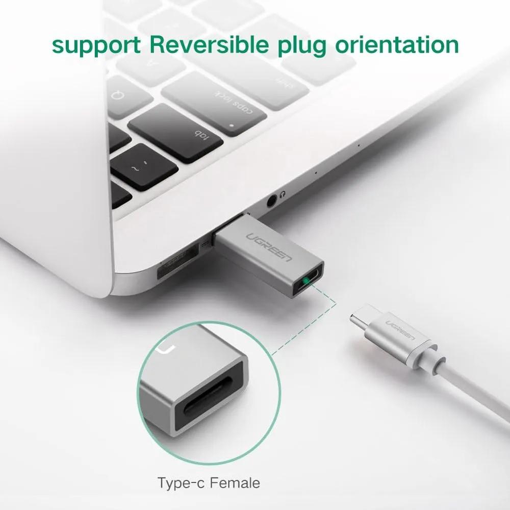 Adaptador Usb 3.0 A Usb C Hembra Datos 10 Gbps Otg 60W img #5