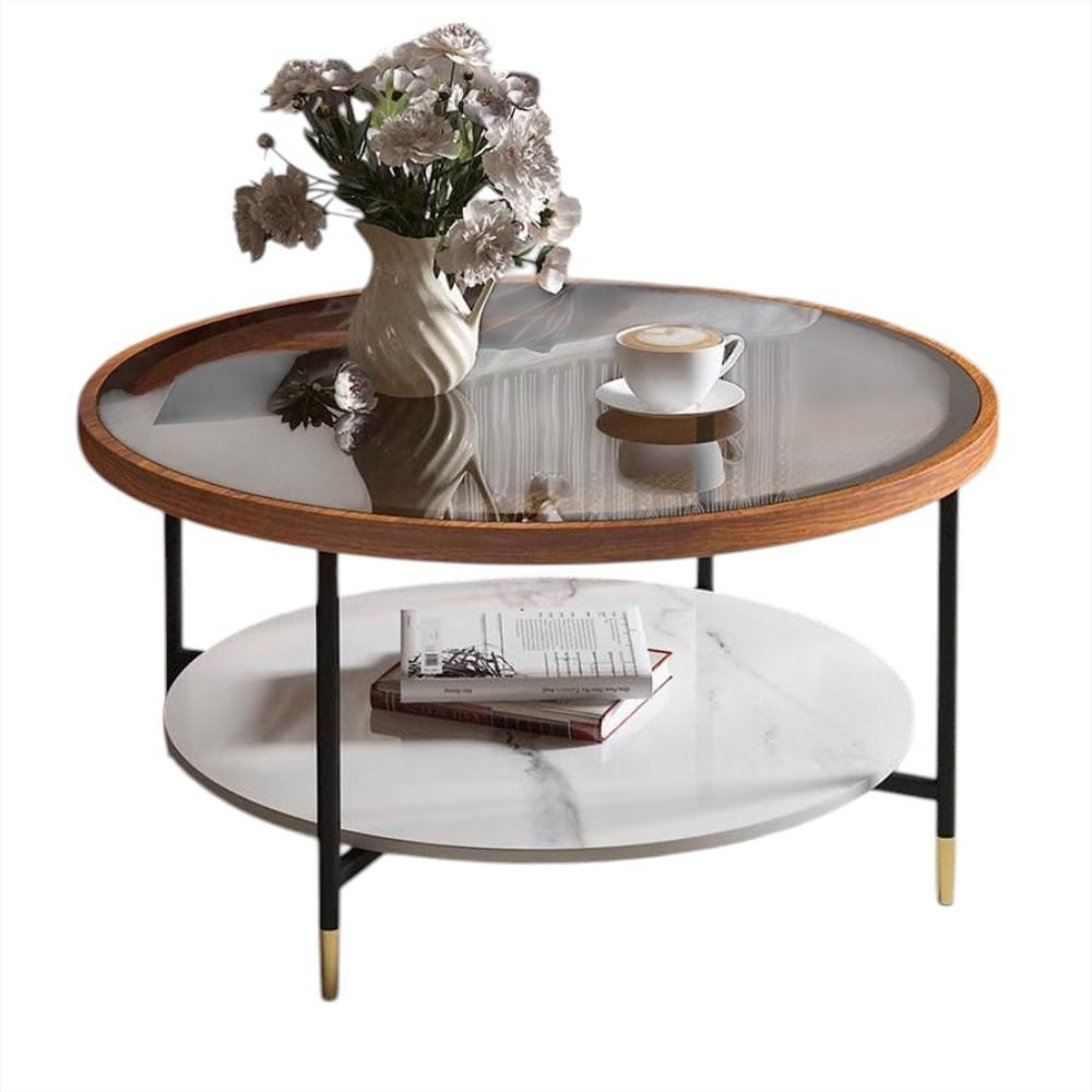 Set De Mesas Aura A7664 Color Madera Y Blanco img #2