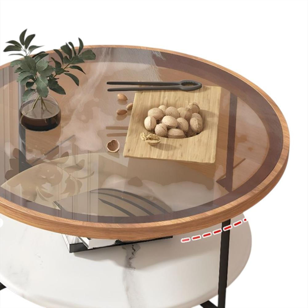 Set De Mesas Aura A7664 Color Madera Y Blanco img #4