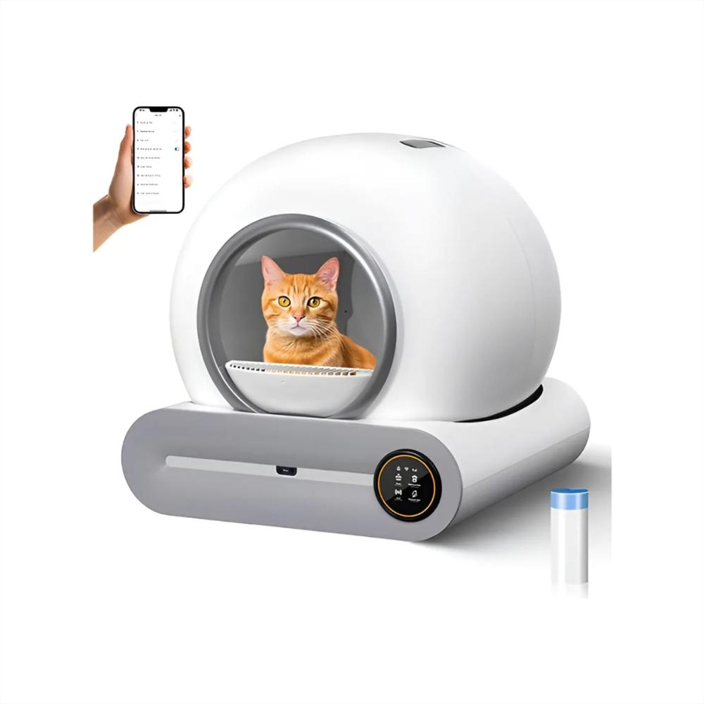 Arenero Automático Para Gatos Con App Y Conexión Wifi Blanco img #1