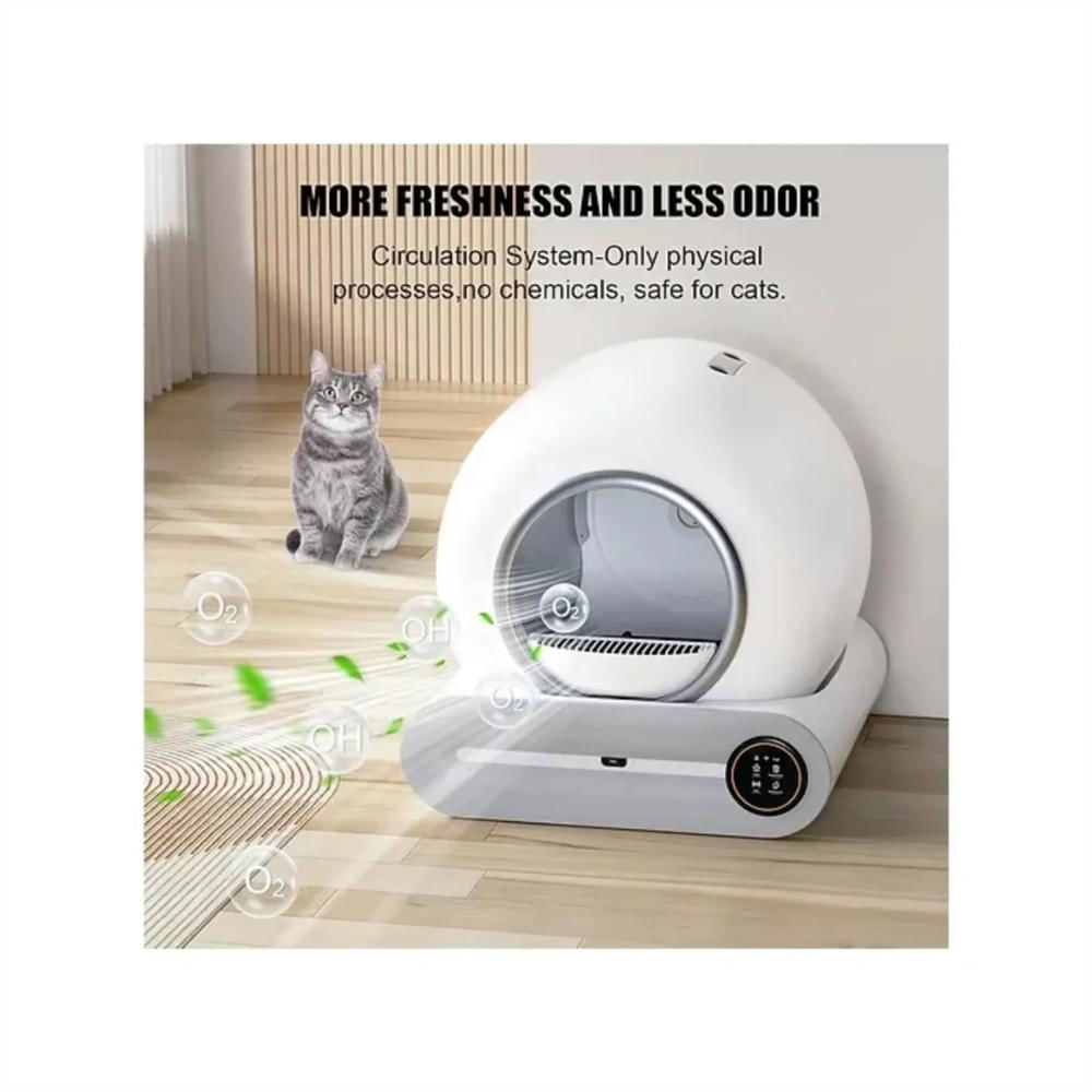 Arenero Automático Para Gatos Con App Y Conexión Wifi Blanco img #3