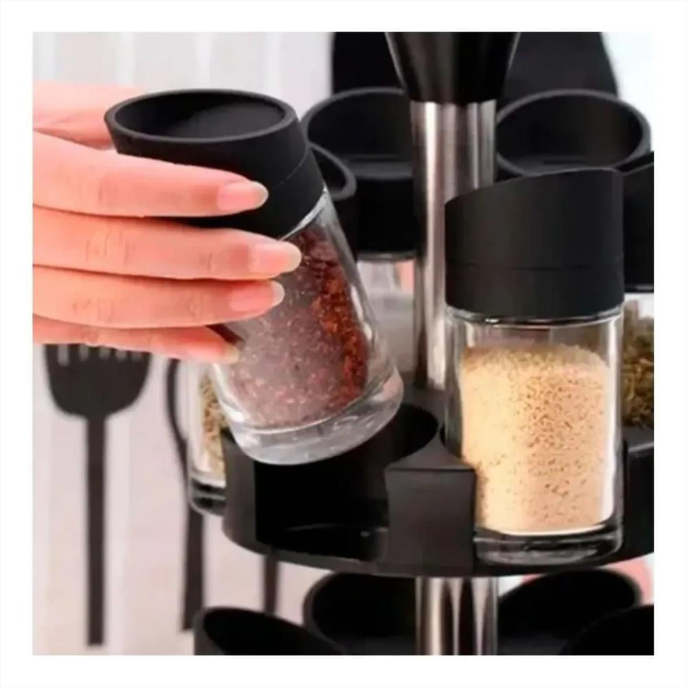 Condimenteros Soporte Giratorio Base Con 12 Frasco Especies img #2