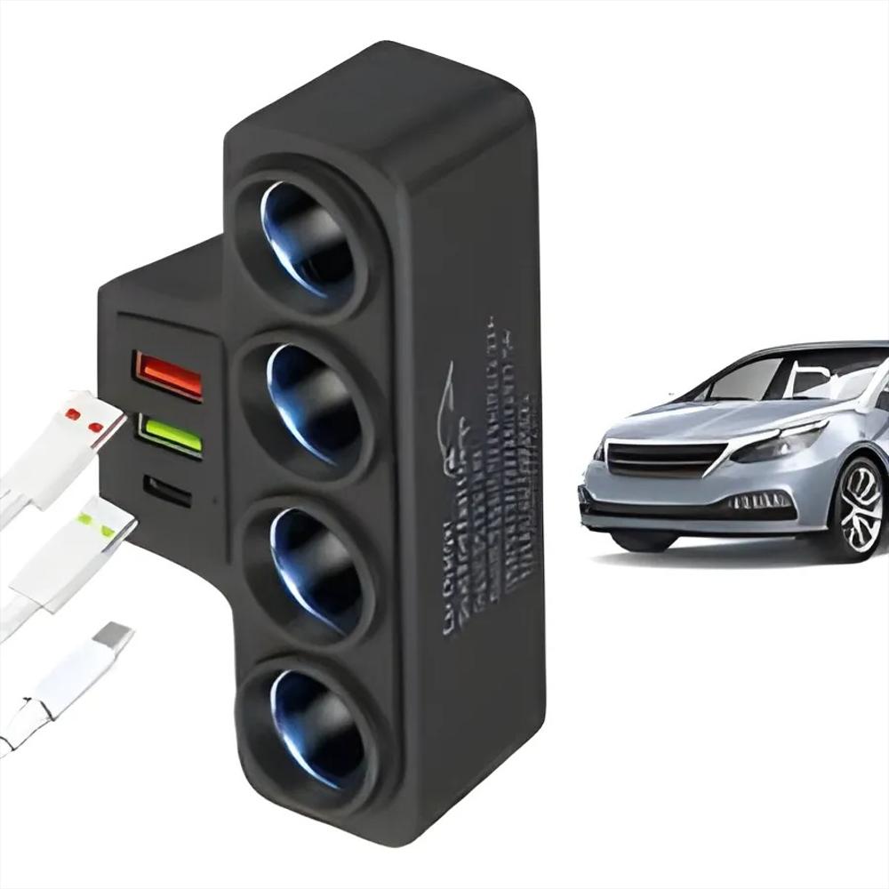 Cargador Puertos Usb C Cigarrera Carro img #1