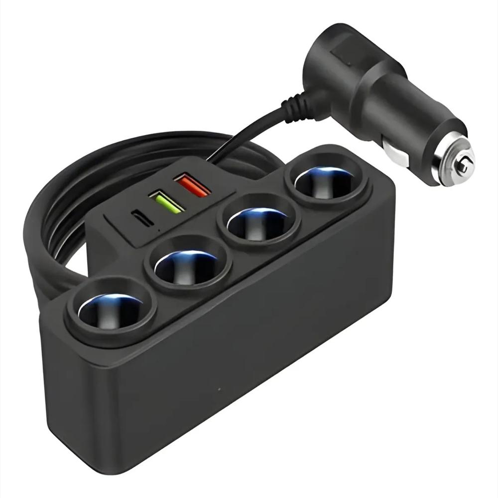 Cargador Puertos Usb C Cigarrera Carro img #3