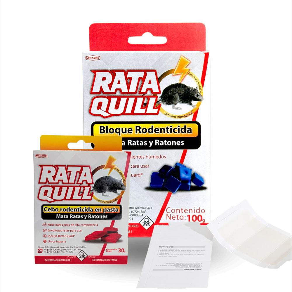 Combo Raticida Rataquill 180 | Control De Ratas img #1