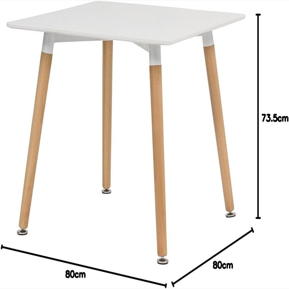 Comedor Cy01 Color Blanco + 2 Sillas Con Asiento Color Blancas img #2
