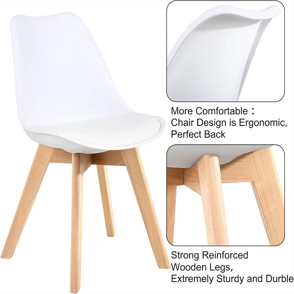 Comedor Cy01 Color Blanco + 2 Sillas Con Asiento Color Blancas img #3