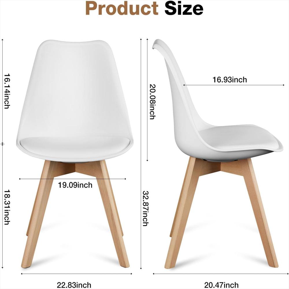 Comedor Cy01 Color Blanco + 2 Sillas Con Asiento Color Blancas img #4