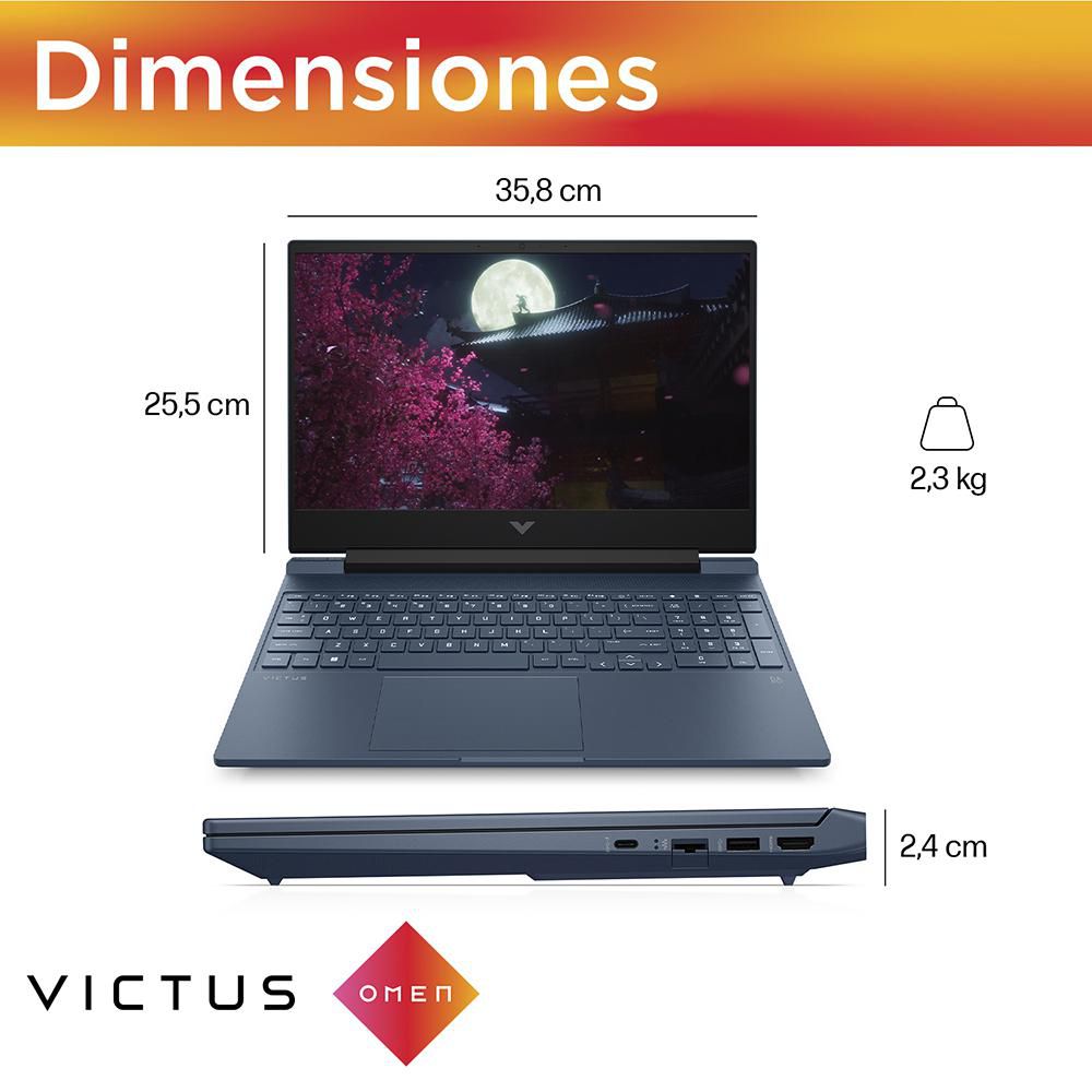 Portatil Gaming HP Victus Intel Core i5 12450H RAM 16 GB 1 TB SSD 15fa1098la img #8