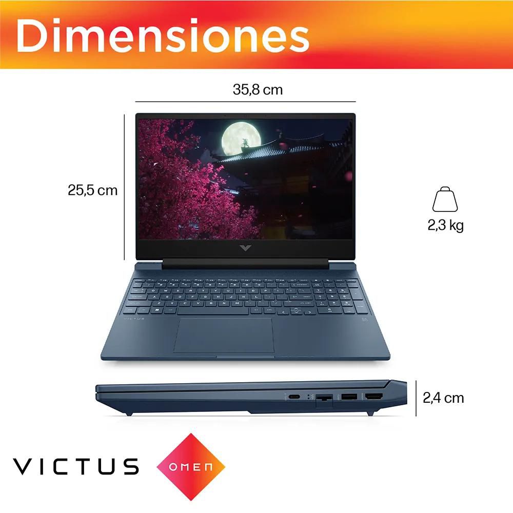 Portatil Gaming HP Victus Intel Core i5 12450H RAM 16 GB 512 GB SSD 15fa0022la img #3