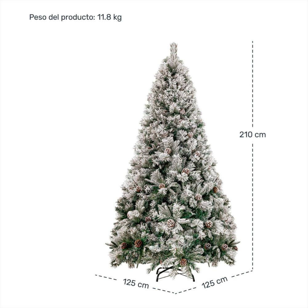 Arbol De Navidad 2.1M 1256 Ramas Cerezas Pino Navideño img #5