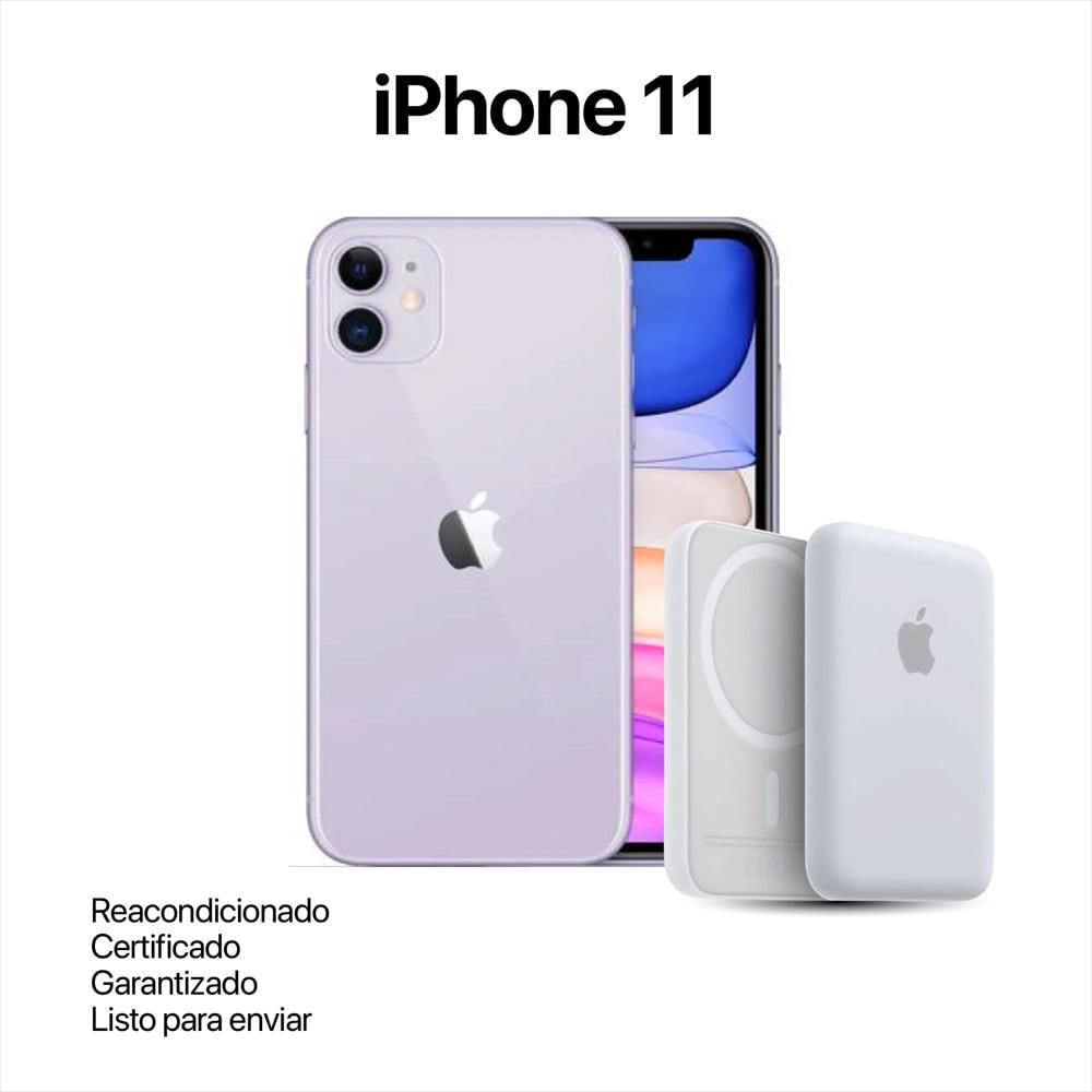Iphone 11 128Gb Lila Reacondicionado + Power Bank