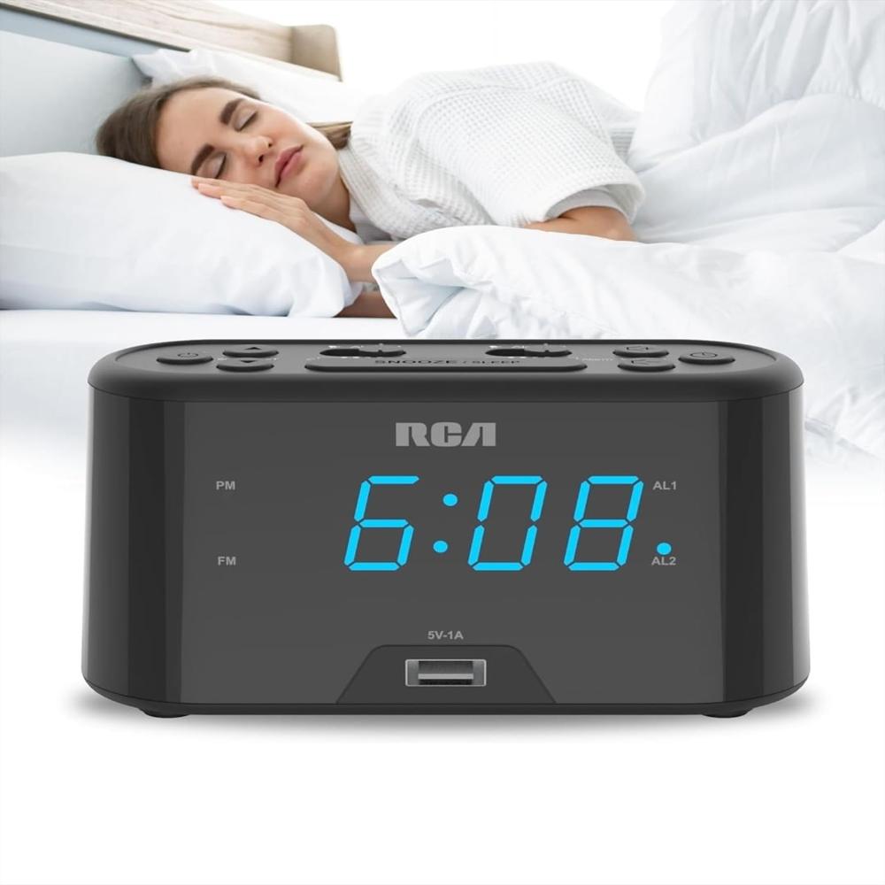 Radio Despertador Digital Rca Rc571 Con Números Grandes img #2