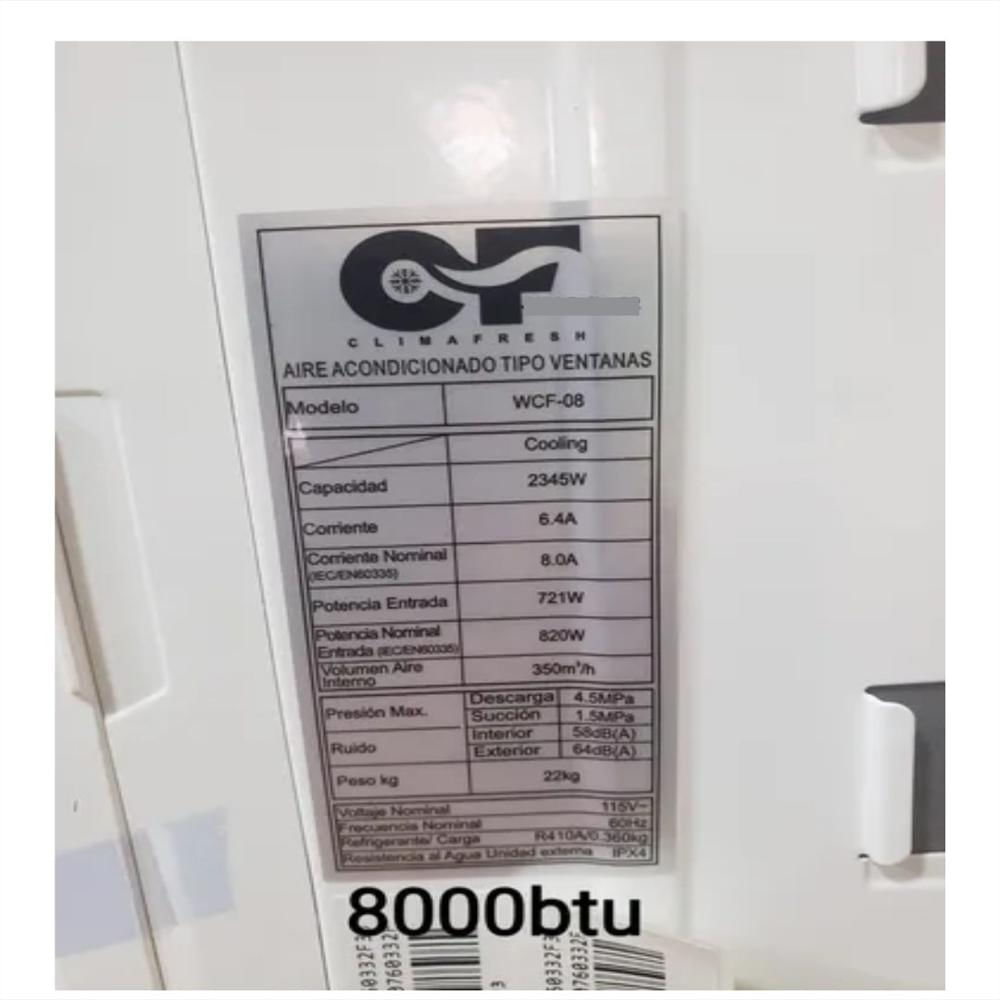 Aire Acondicionado Ventana Cf 8000Btu Frío Control Remoto img #2